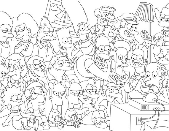 The Simpsons Coloring Page - SheetalColor.com