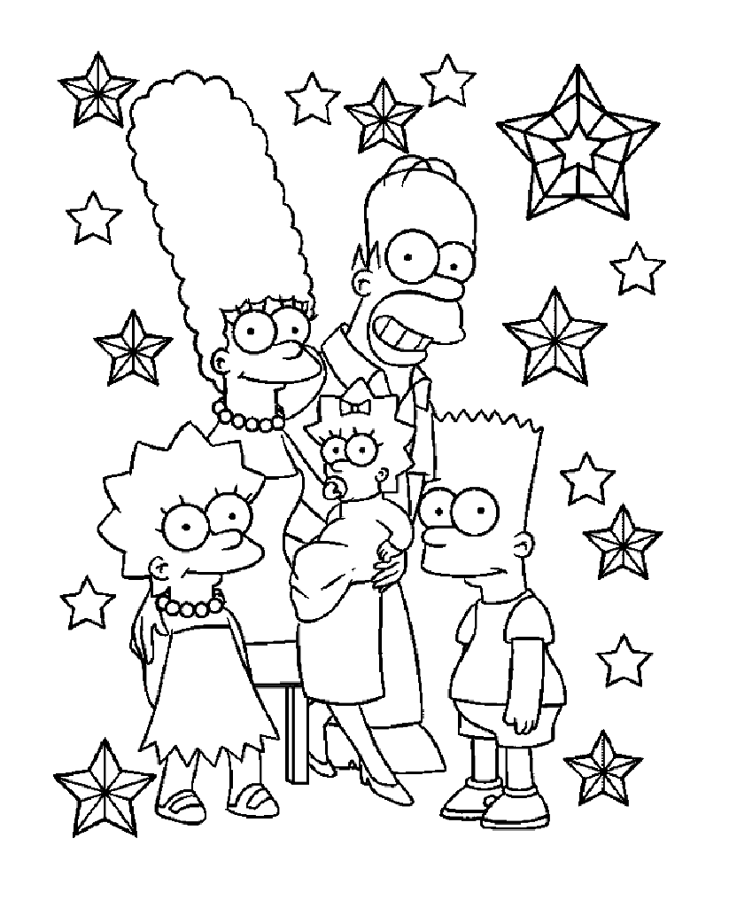 The Simpsons - Free printable Coloring pages for kids