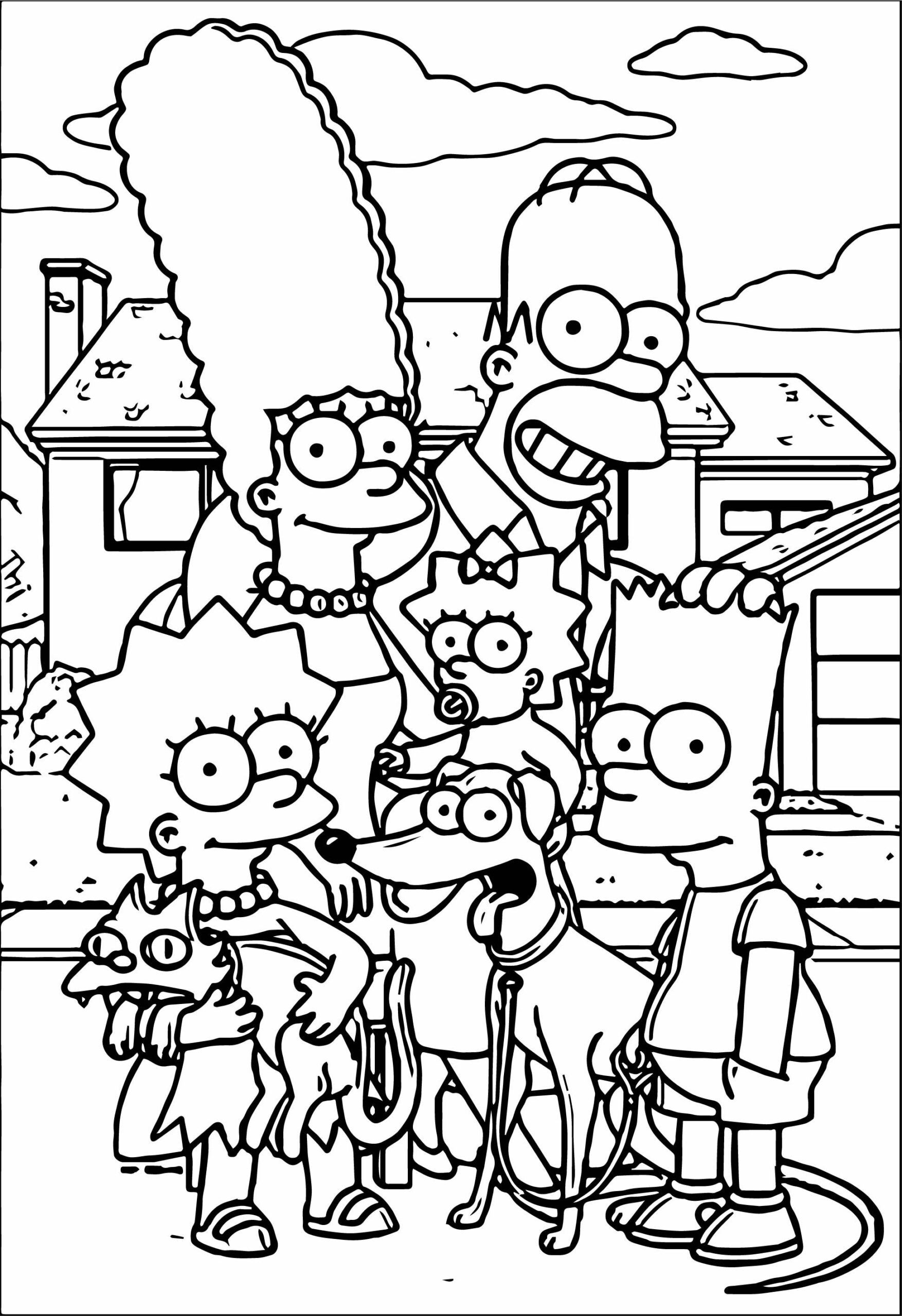 The Simpson Family Coloring - SheetalColor.com