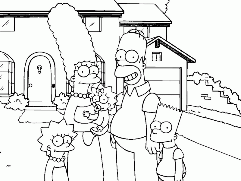 Simpsons Coloring Page - SheetalColor.com