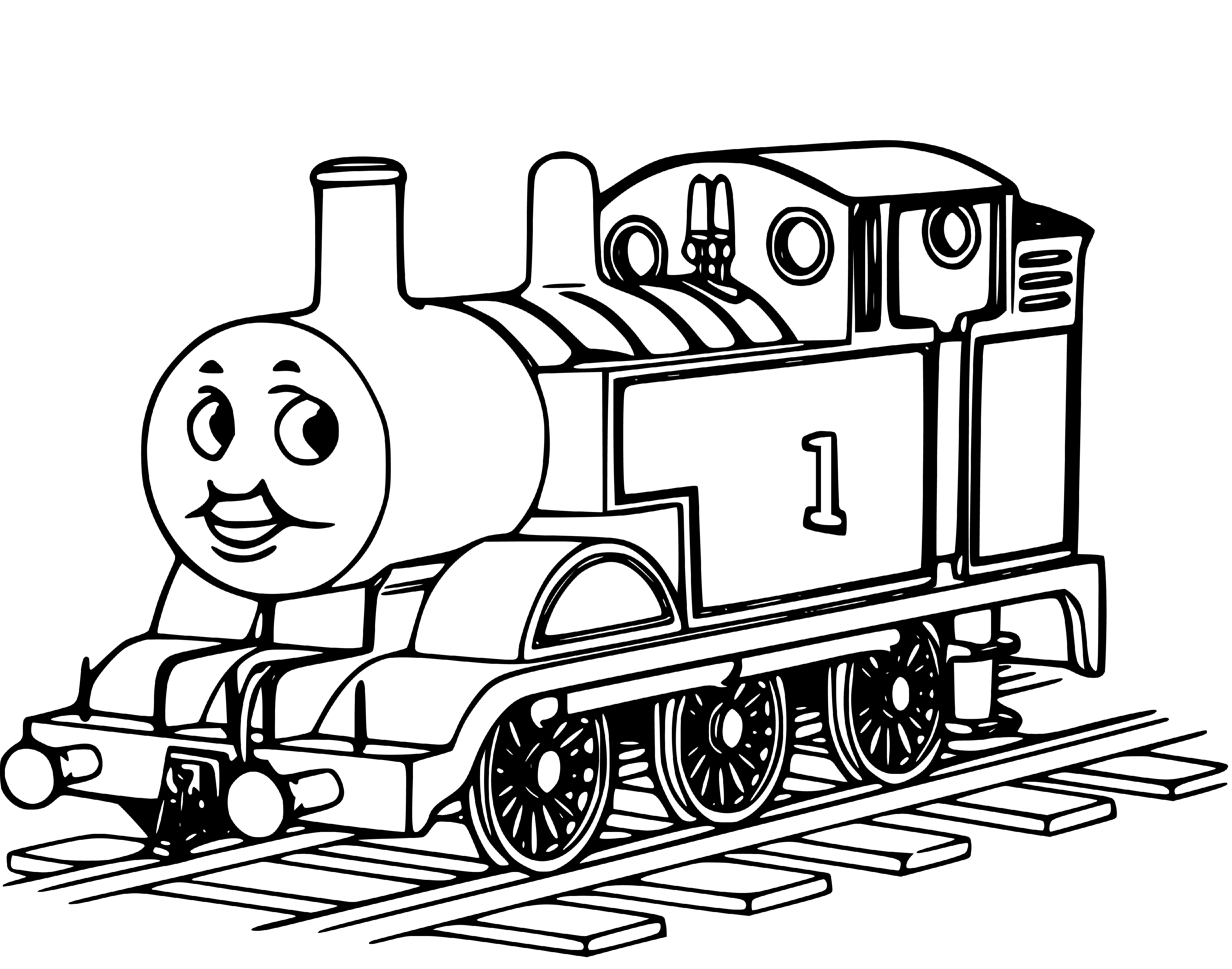 Thomas the Tank Engine (Friends) Coloring Pages for Kids Printable - SheetalColor.com