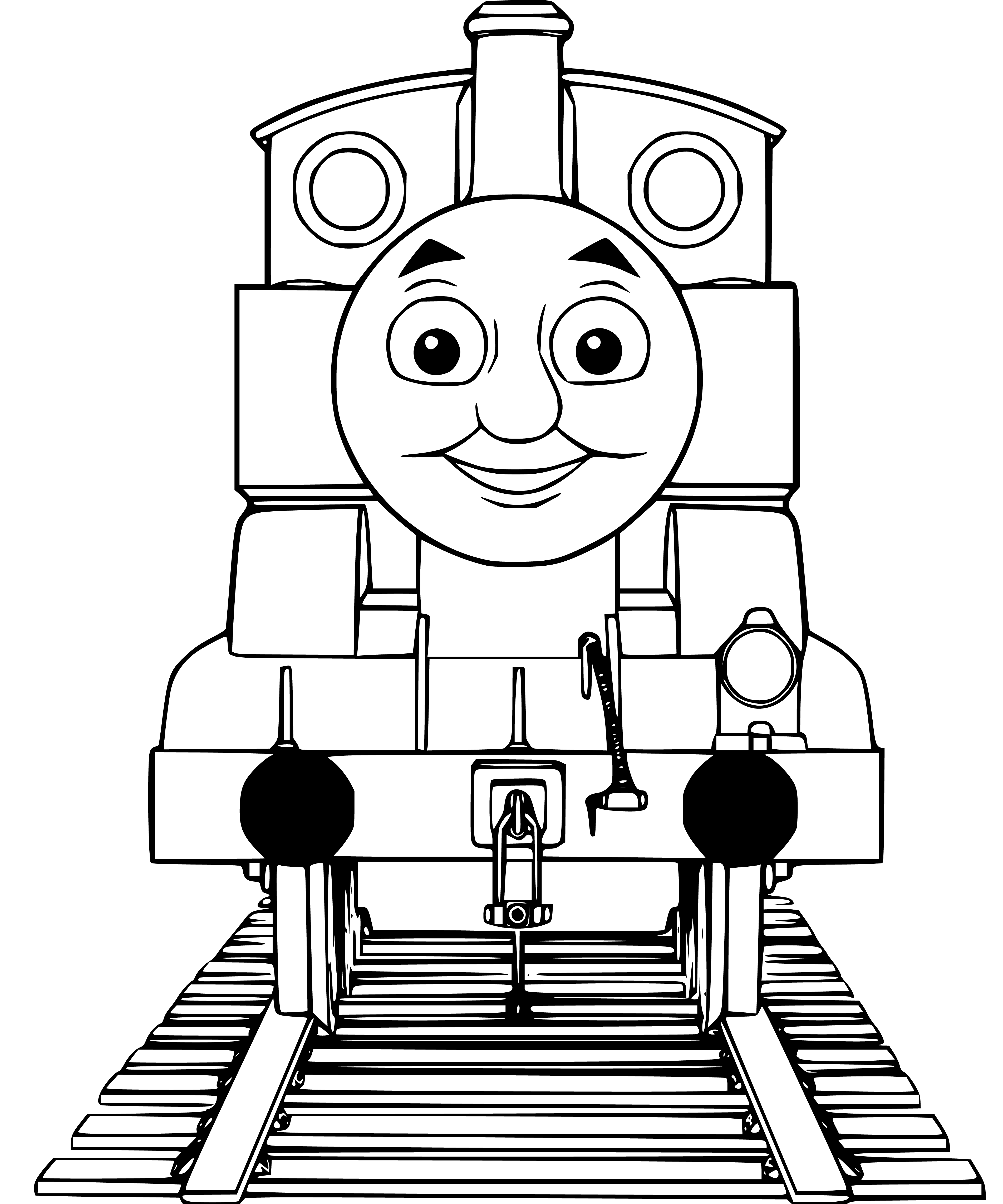 Thomas the Engine Tank Coloring Page - SheetalColor.com