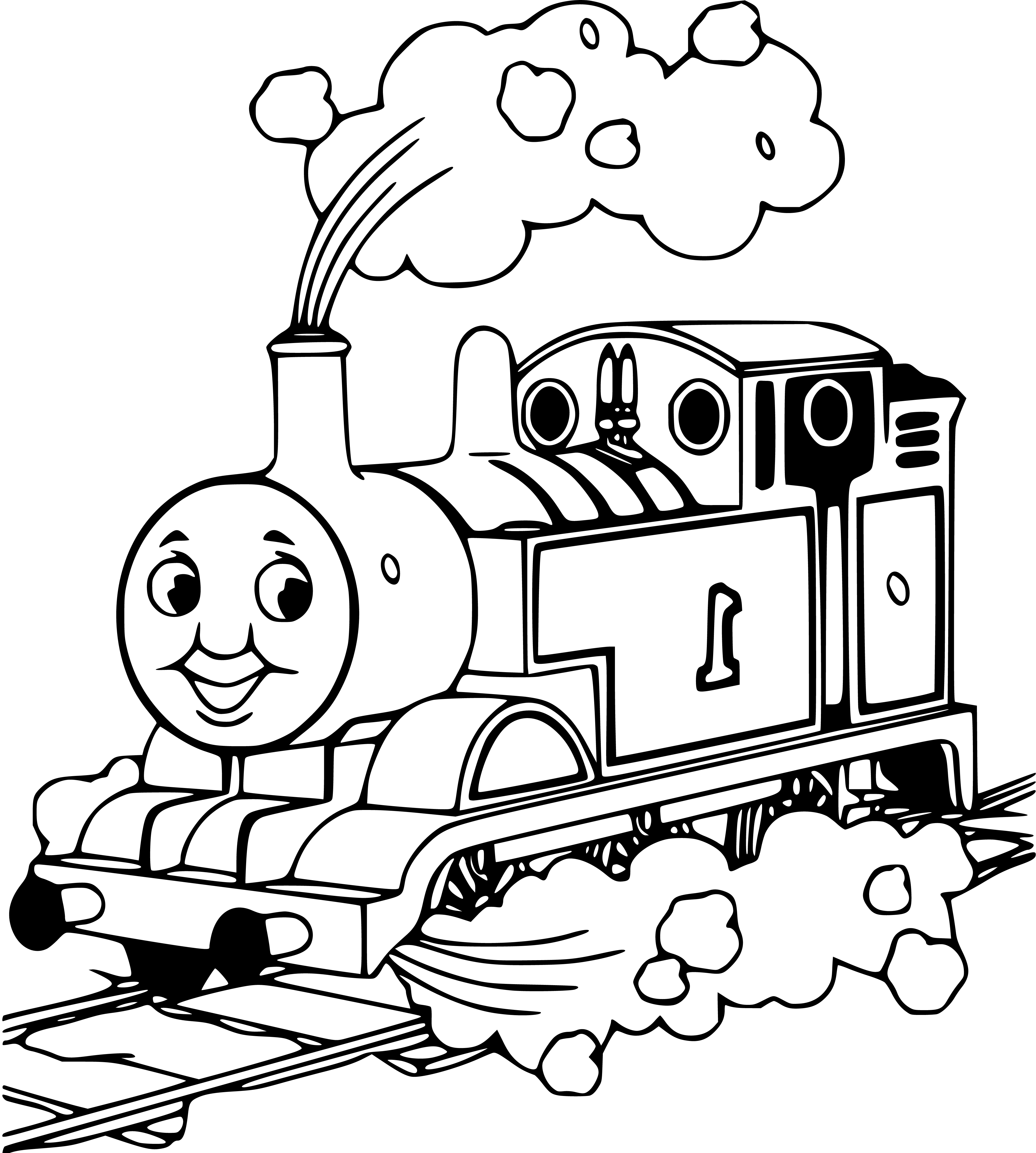 Thomas the Tank Engine Coloring Pages for Kids - SheetalColor.com