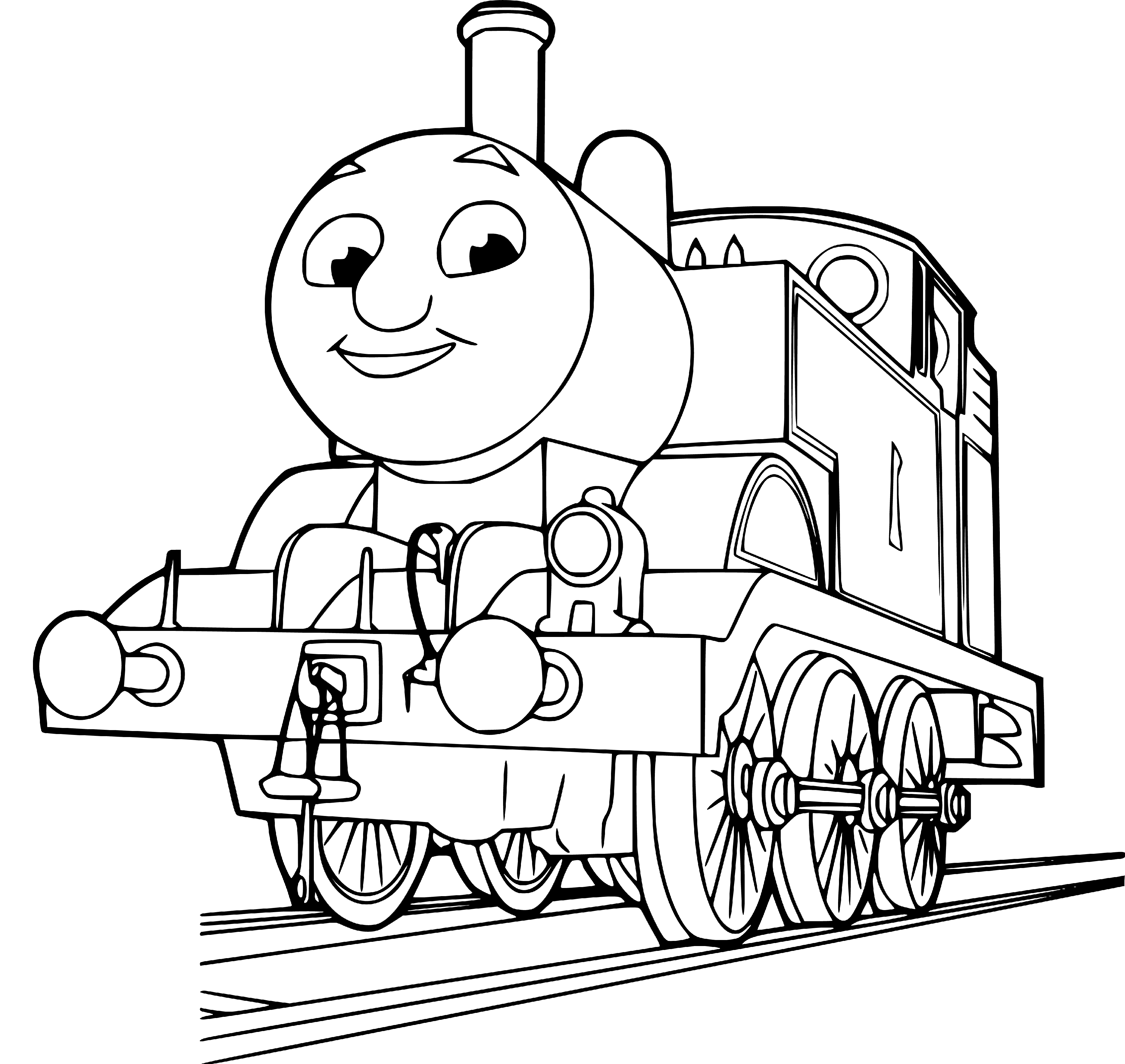 Printable Thomas the Train Coloring Sheets Easy for Kids - Blank ...