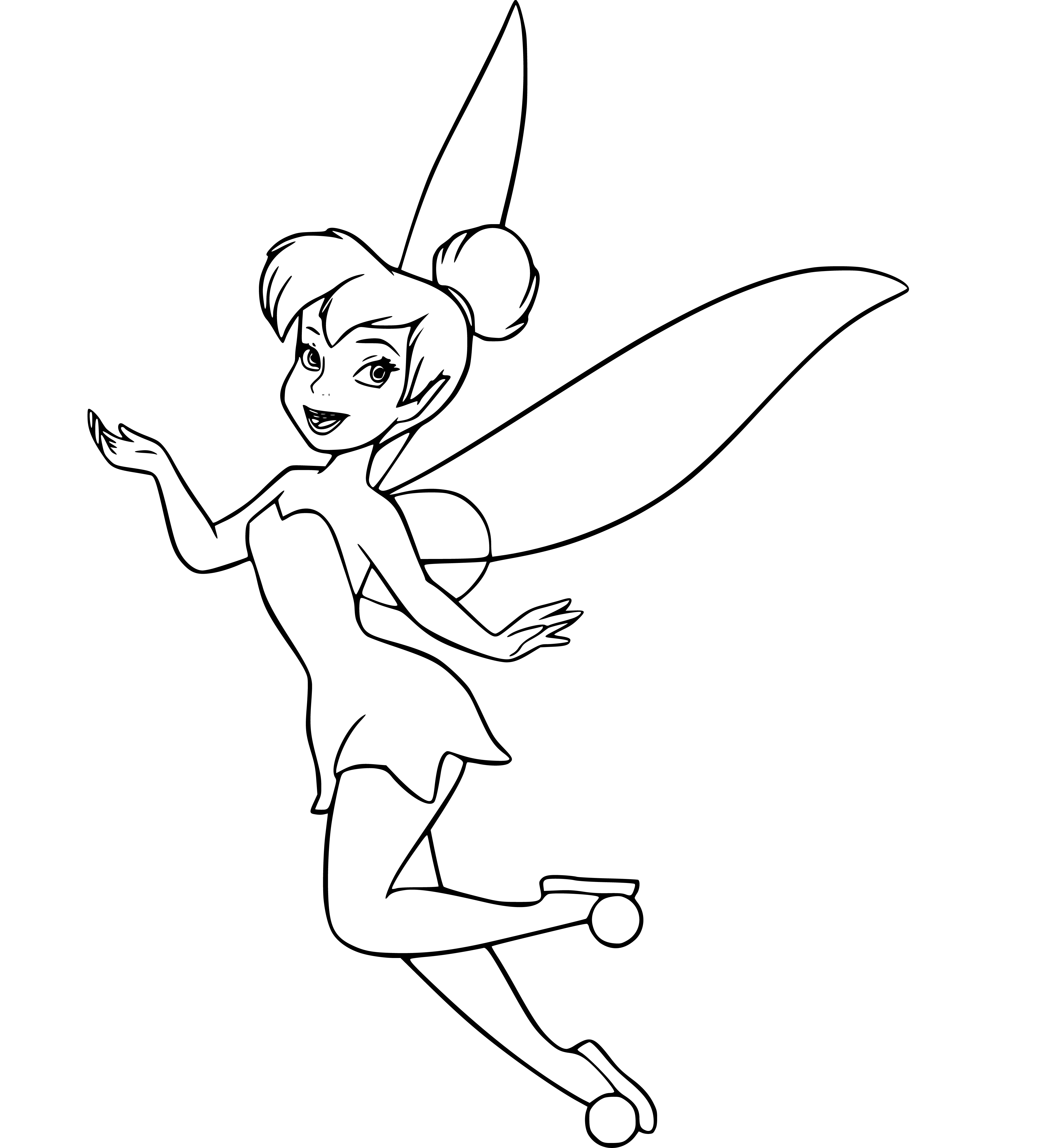 Cute Tinker Bell Coloring Page Fairy - SheetalColor.com