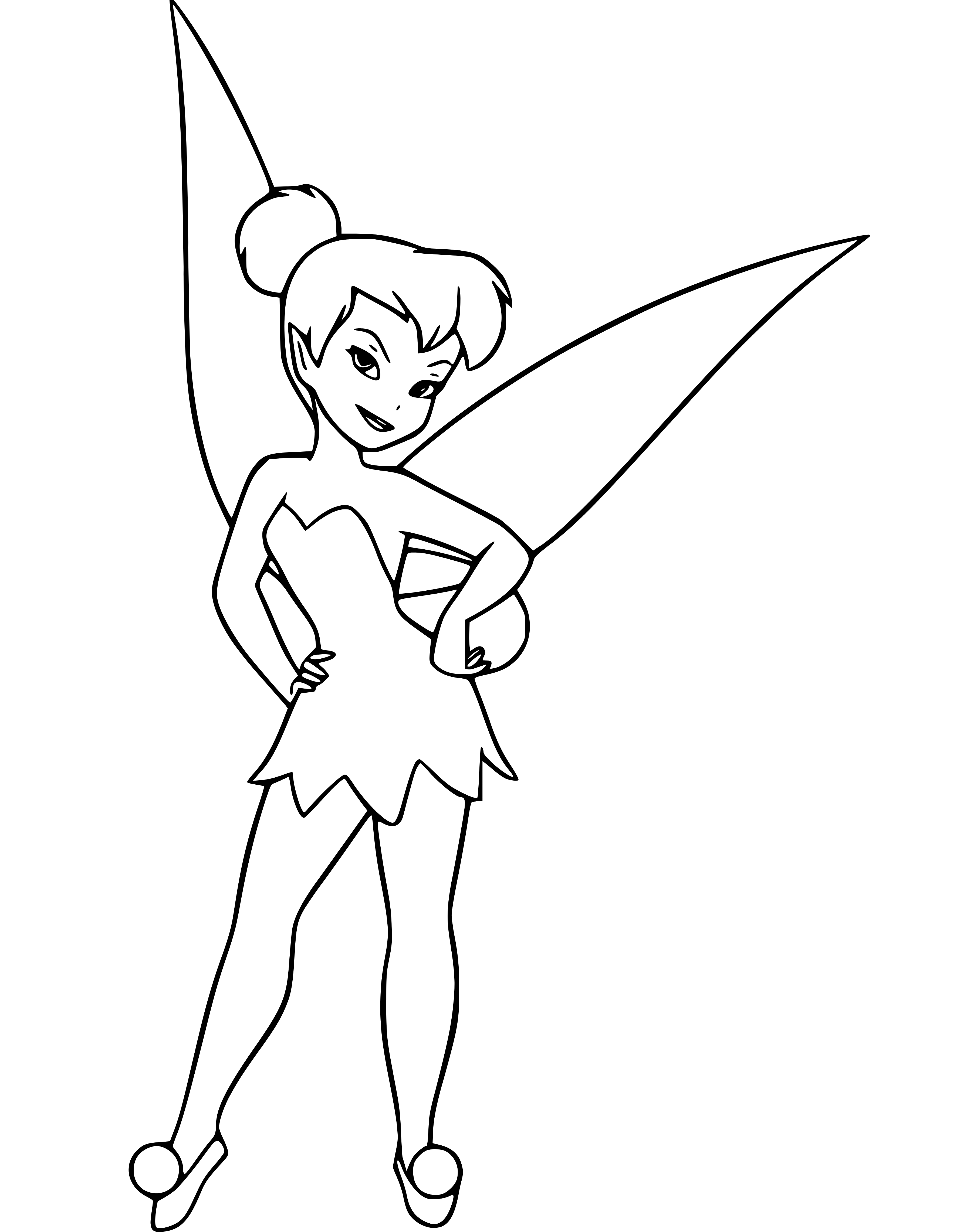 Tinker Bell painting to color - SheetalColor.com