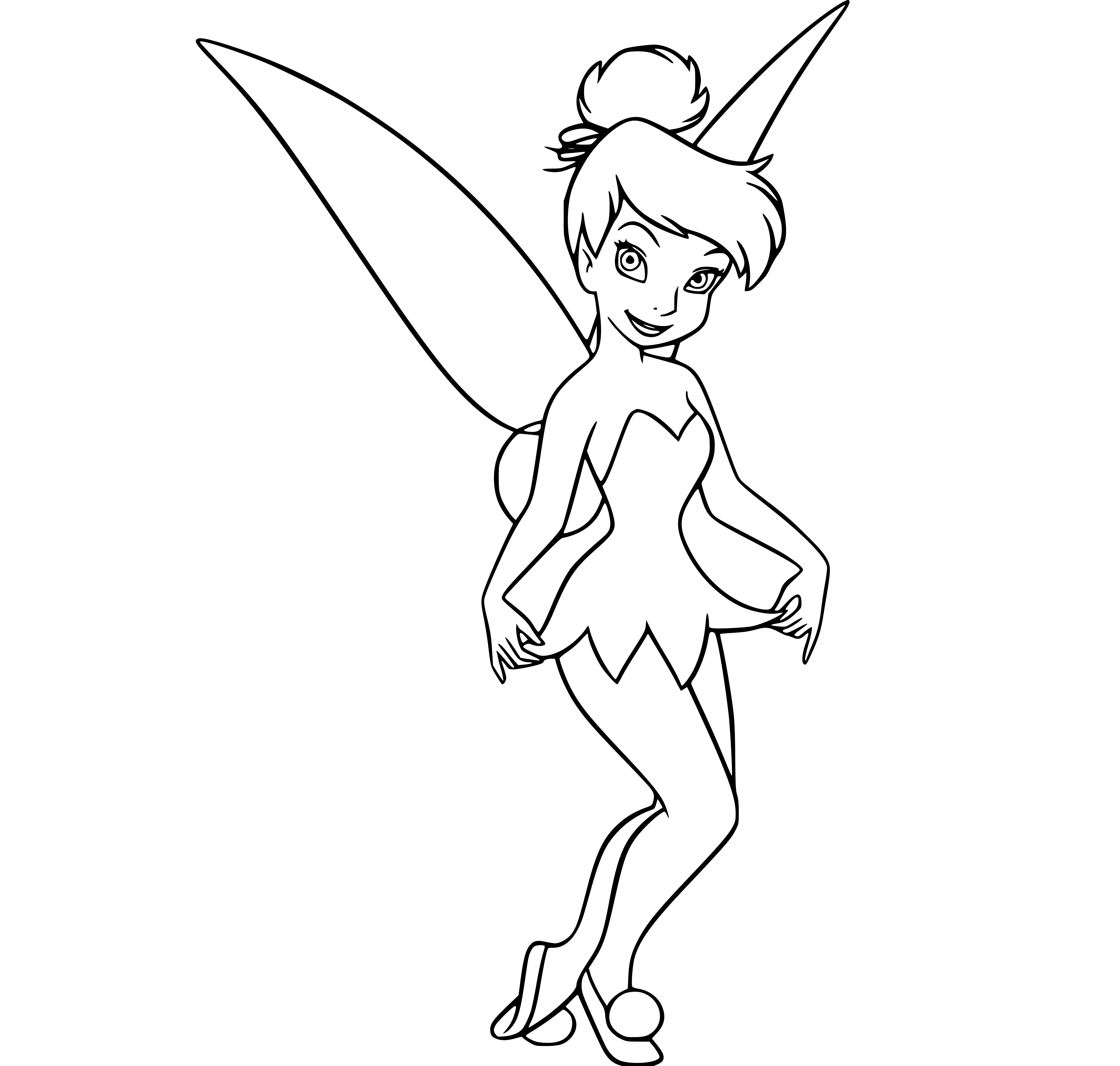 Tinker Bell Coloring Page for Kids - SheetalColor.com