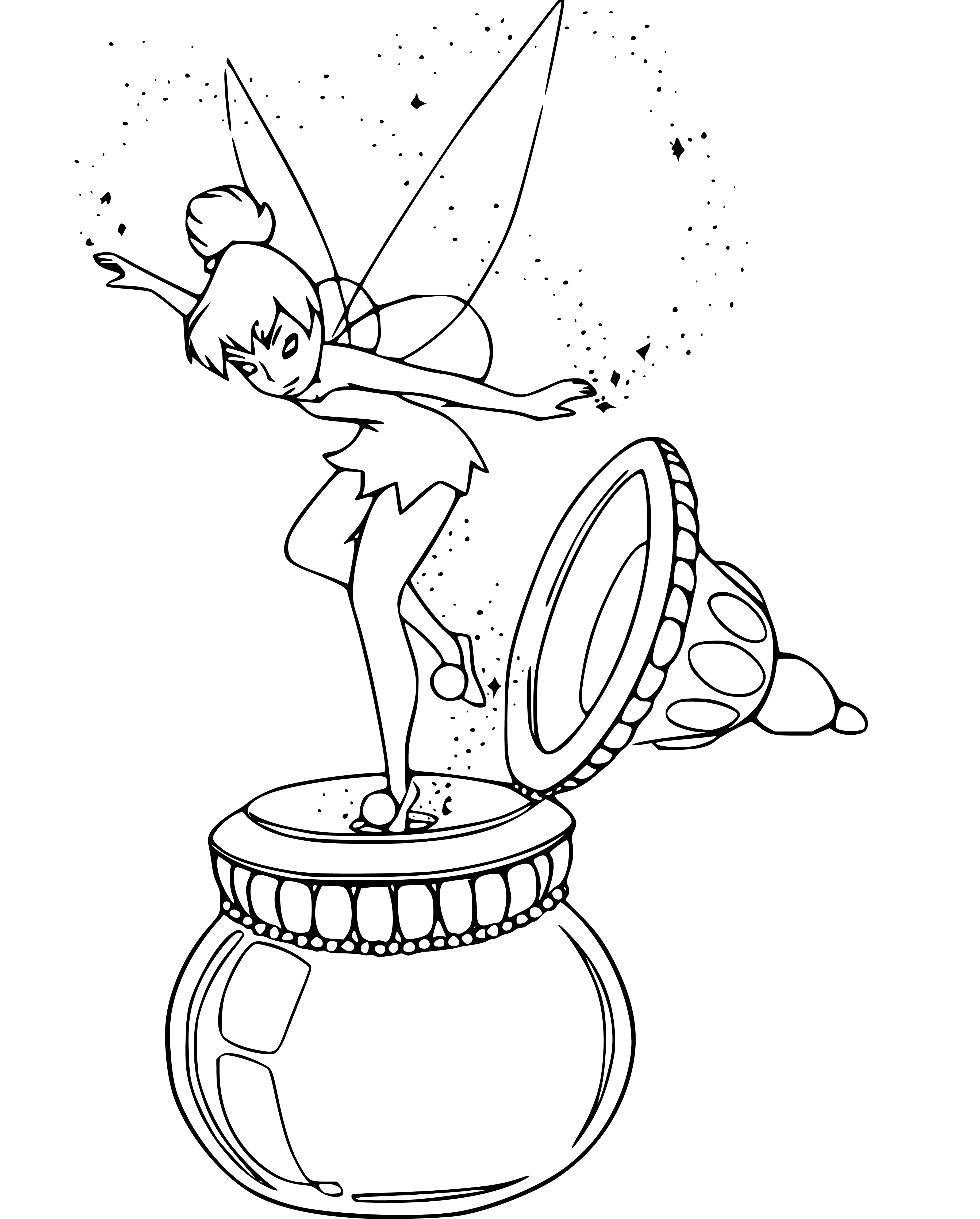 Tinker Bell Coloring Page for Kids to Print - SheetalColor.com