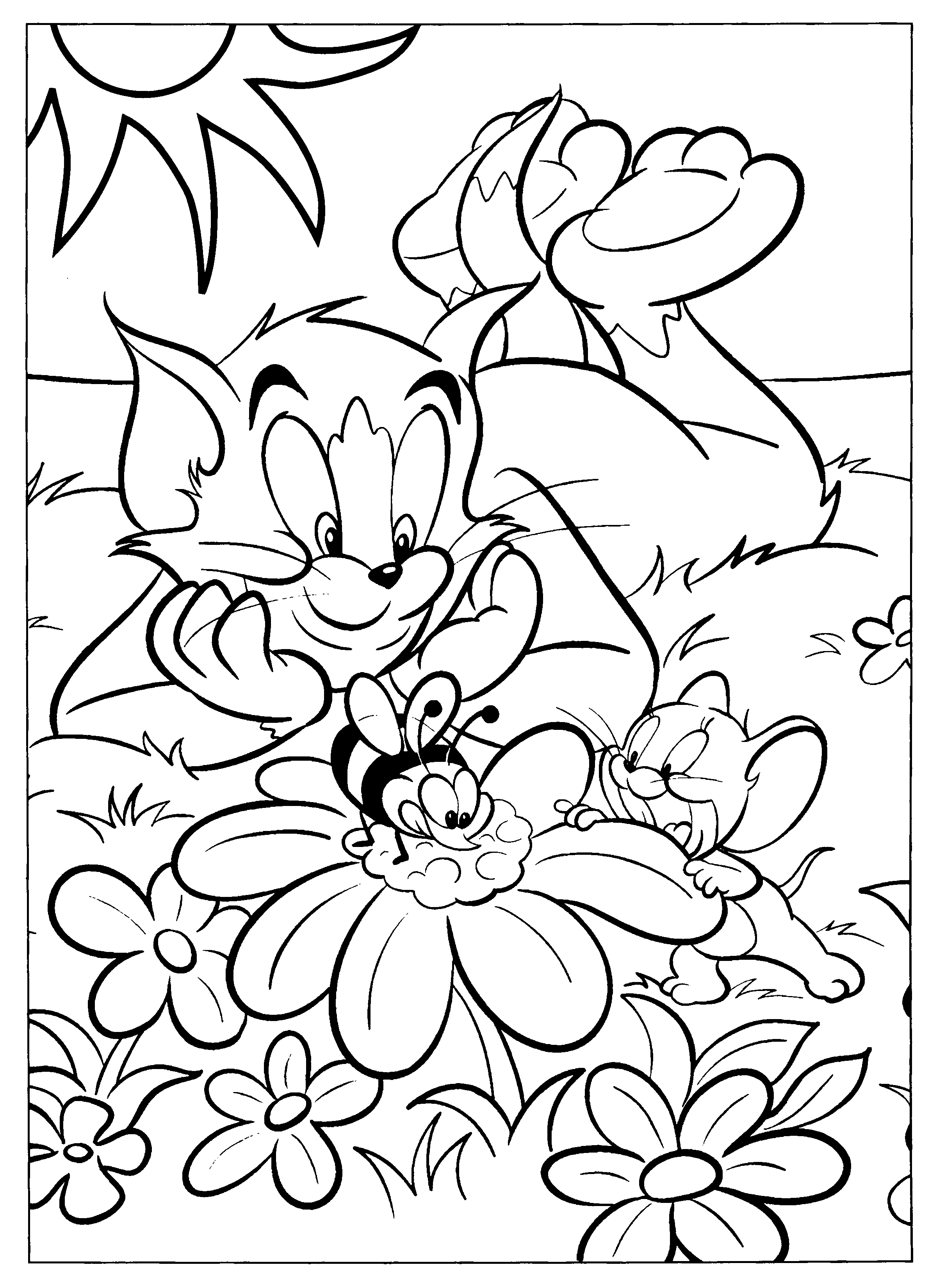 Tom and jerry Coloring Pages - SheetalColor.com