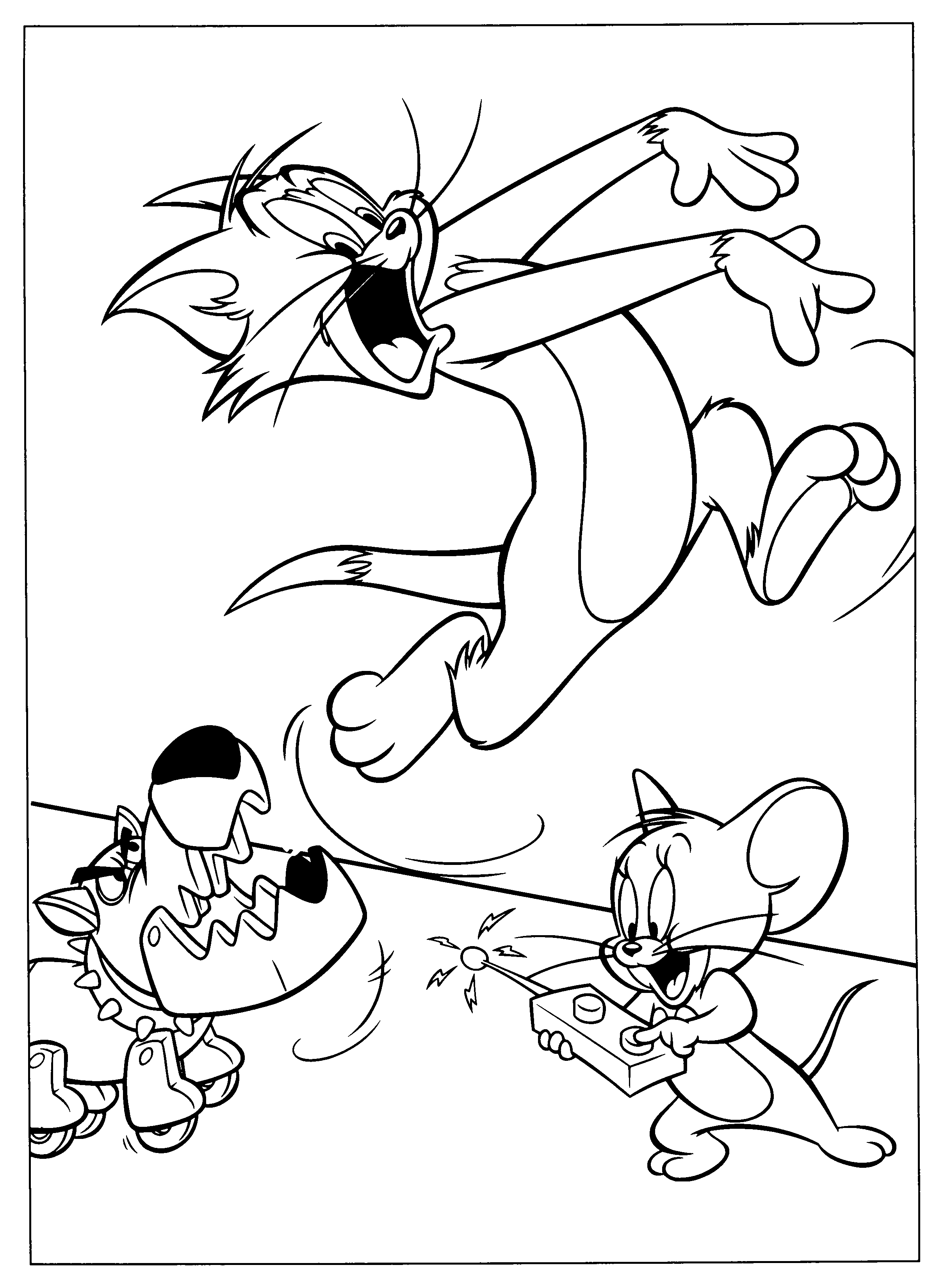 Free Tom and Jerry coloring page - SheetalColor.com