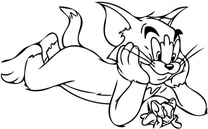 Tom and Jerry Coloring Page - SheetalColor.com