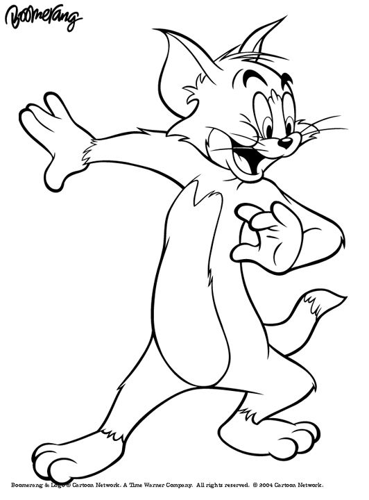 Tom and Jerry coloring sheet - SheetalColor.com