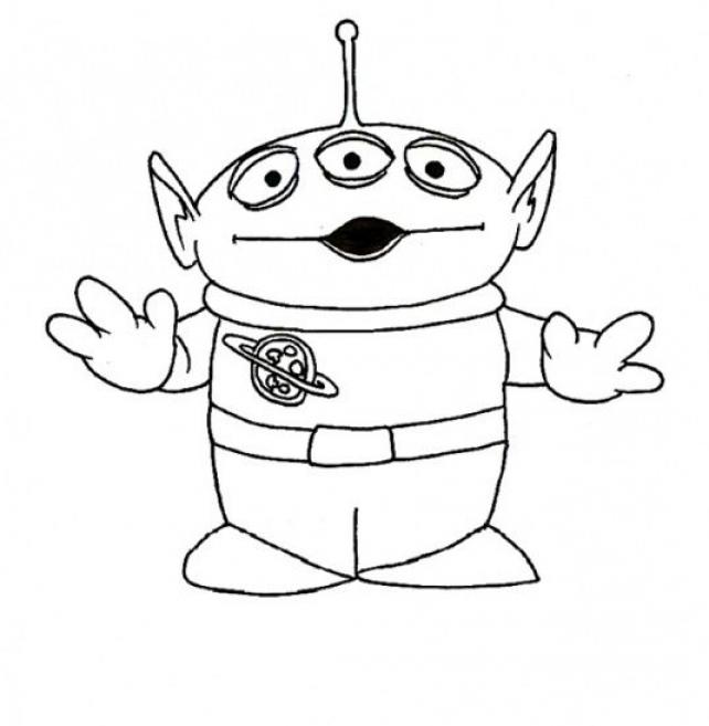 Alien From Toy Story sheet for coloring - SheetalColor.com