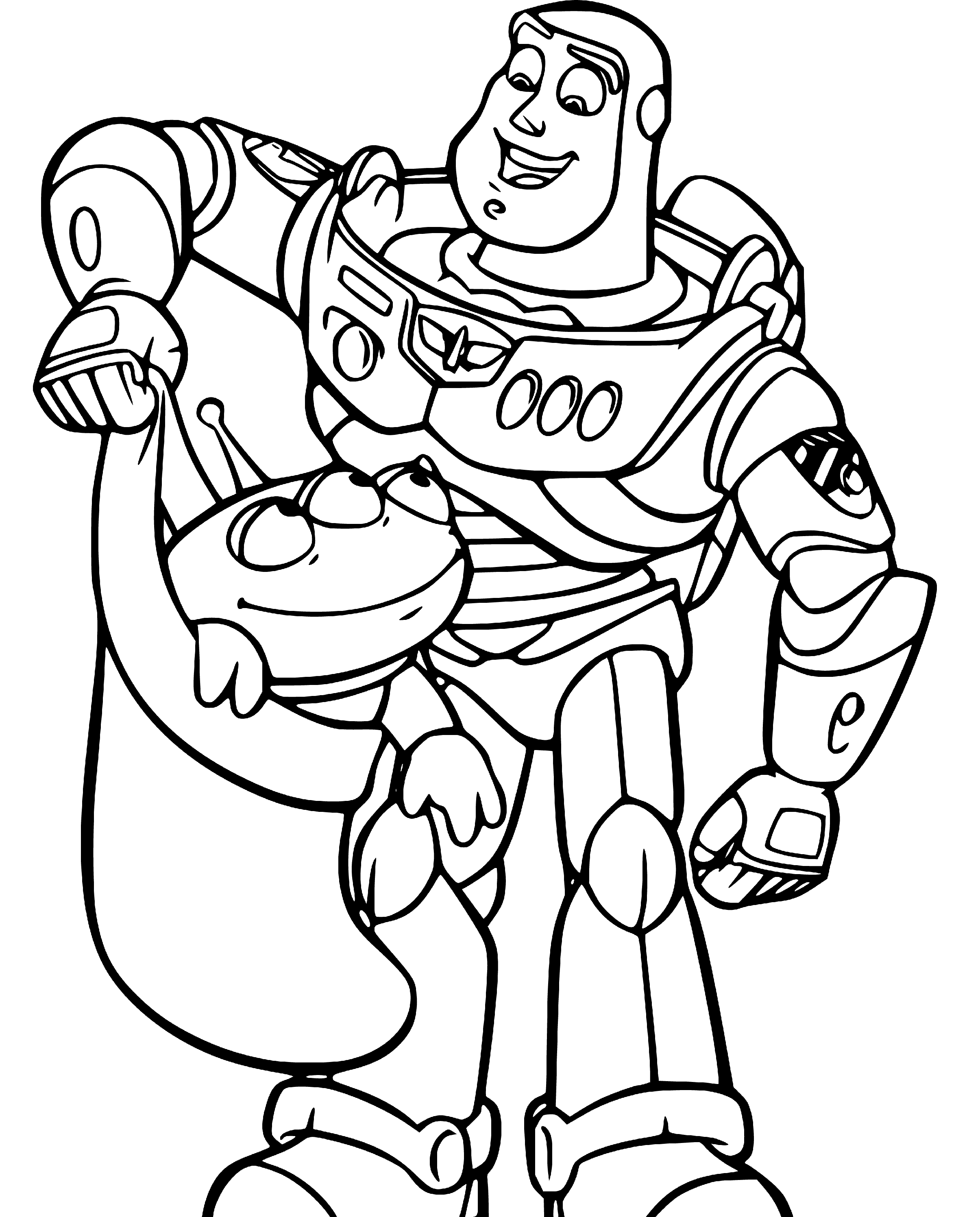 Alien and Buzz Coloring Page (Toy Story) - SheetalColor.com
