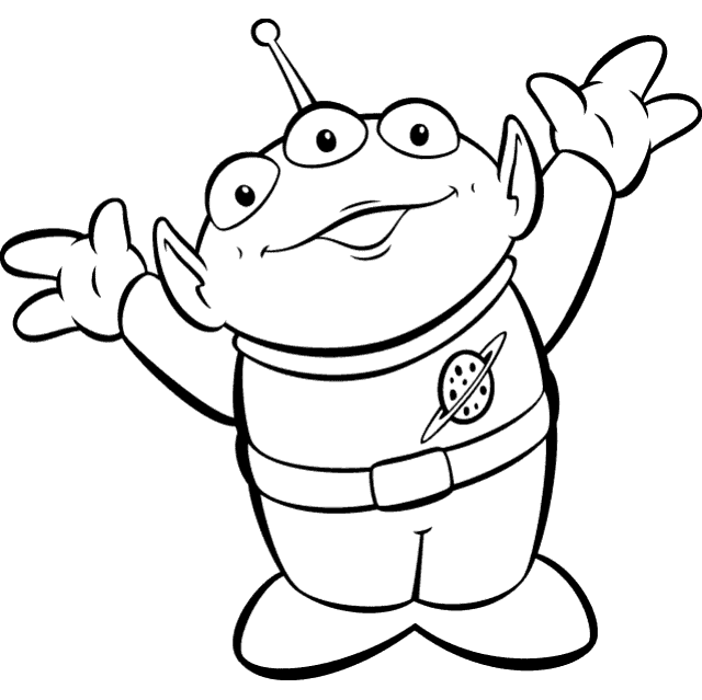 Alien from Toy Story Kids Coloring Pages - SheetalColor.com