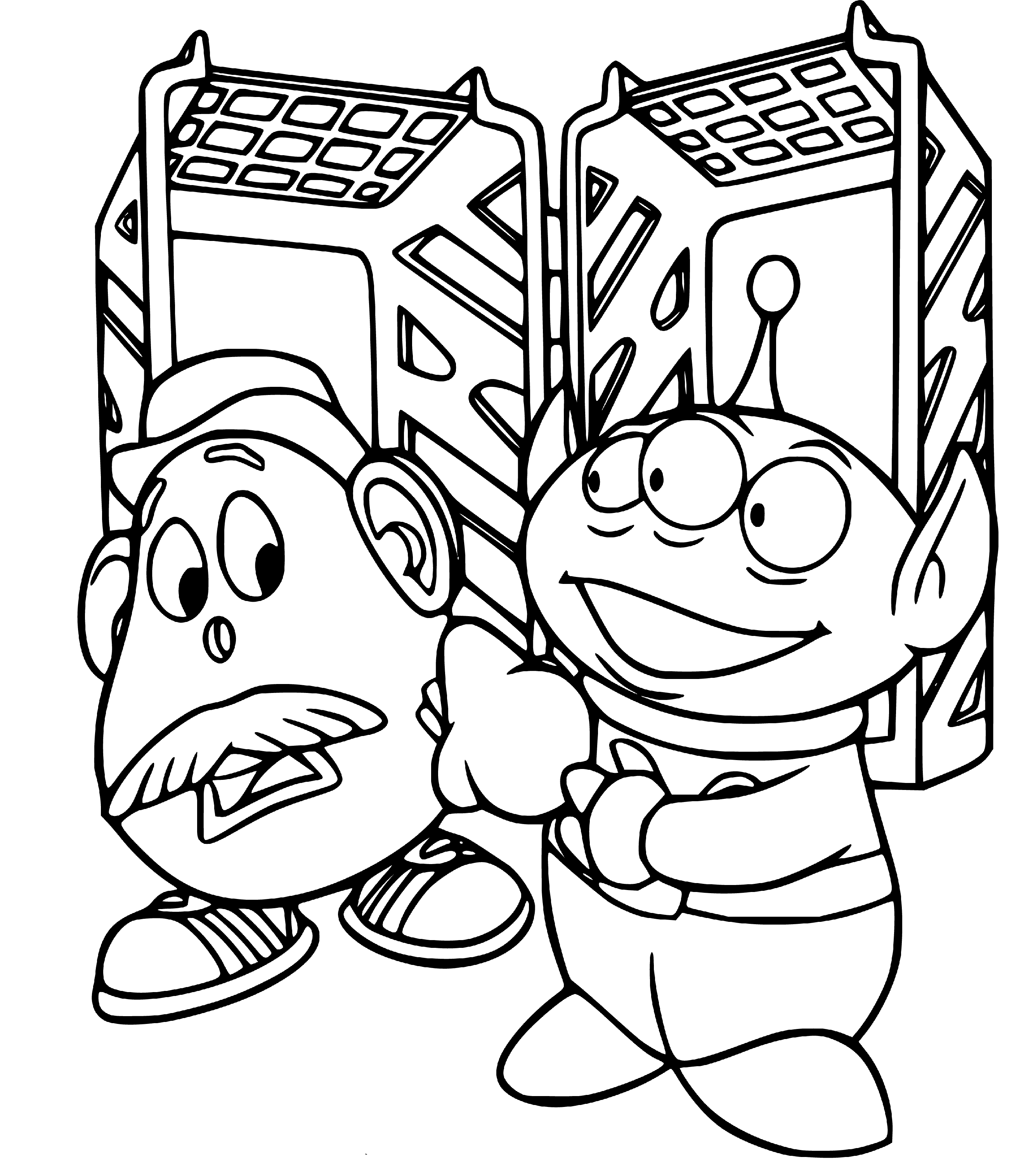 Potato Head and Aliens Coloring Page (Toy Story) - SheetalColor.com