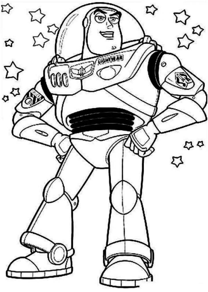 Buzz Lightyear Toy Story Coloring Page - SheetalColor.com