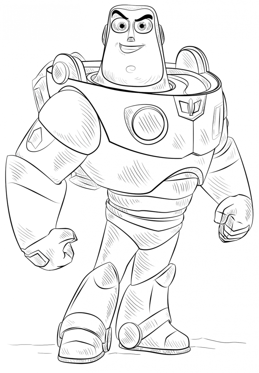 Printable Toy Story Buzz Lightyear Coloring Sheets Easy for Kids