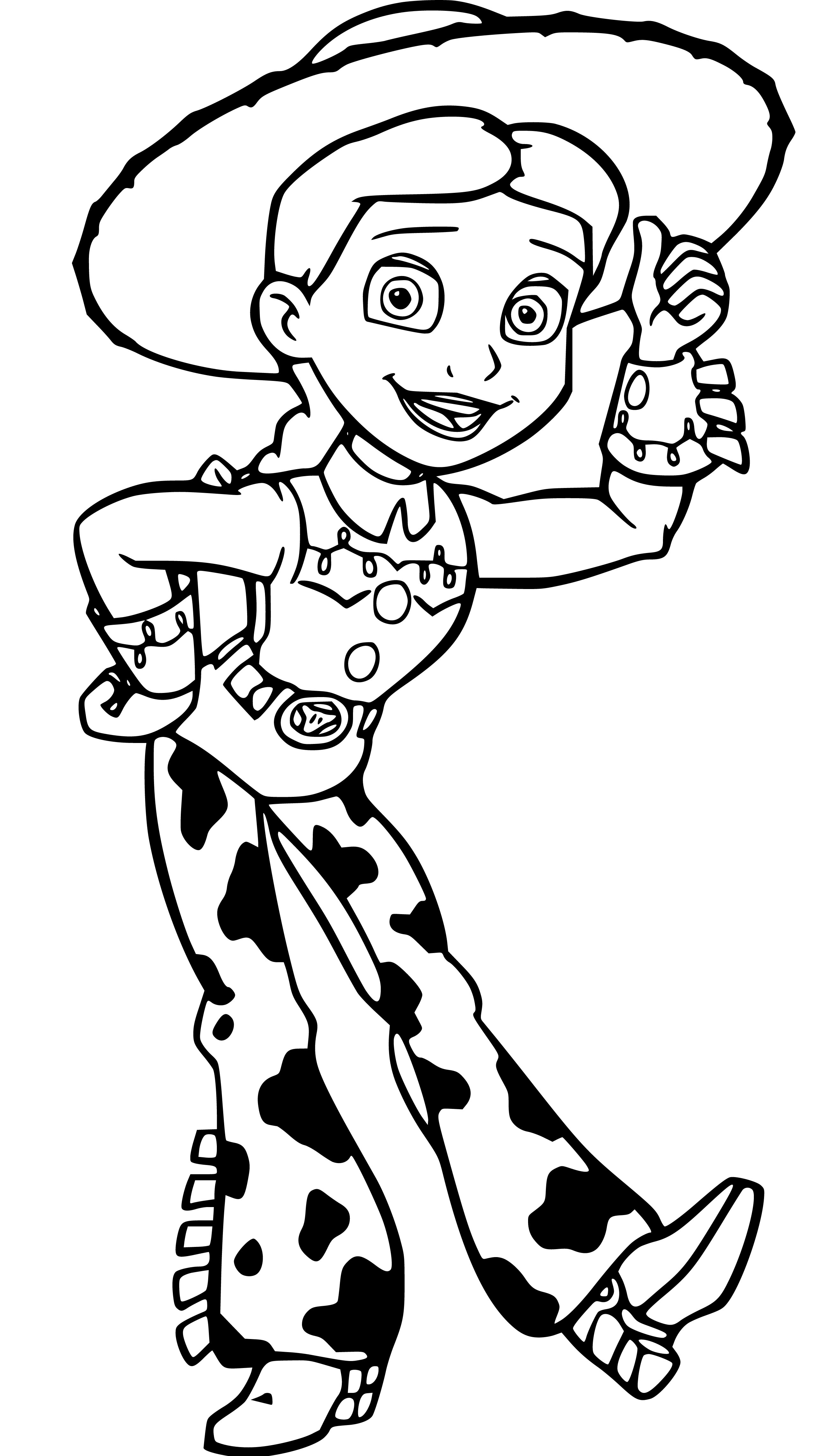 Toy Story Cowgirl Jessie Coloring Page for Kids Printable - SheetalColor.com