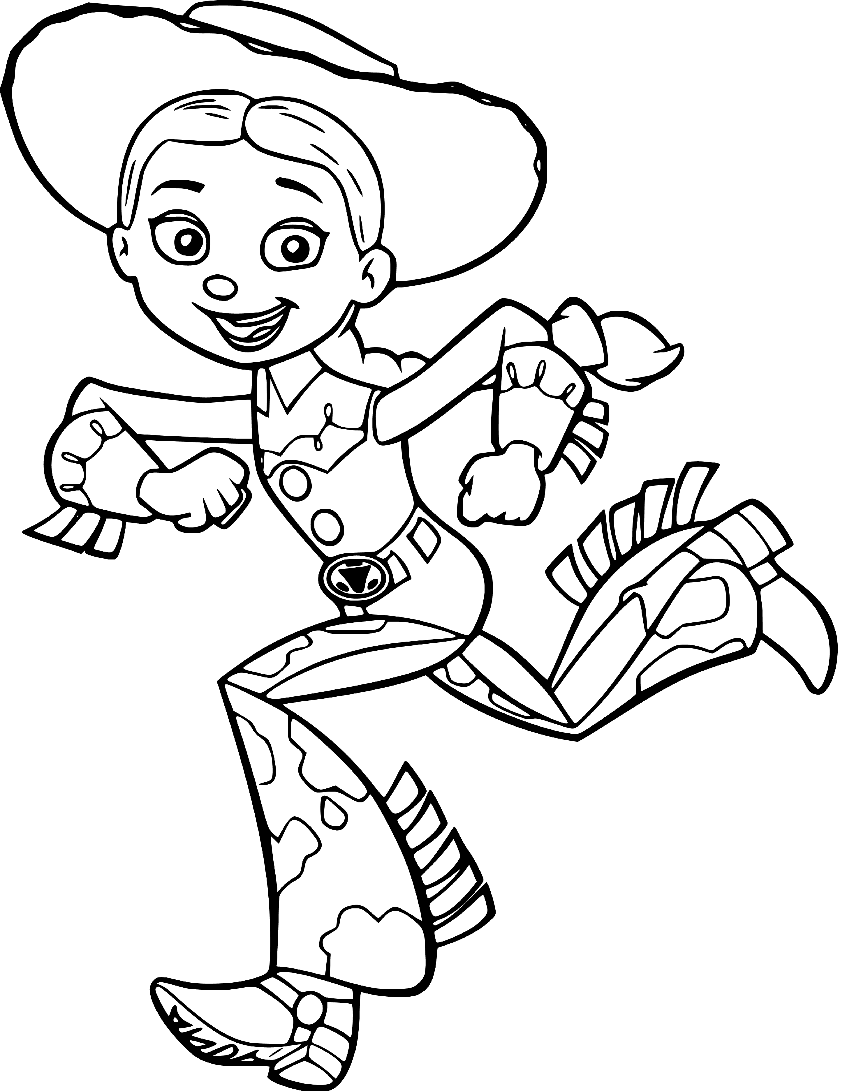 Toy Story Jessie Coloring Page for Children - SheetalColor.com