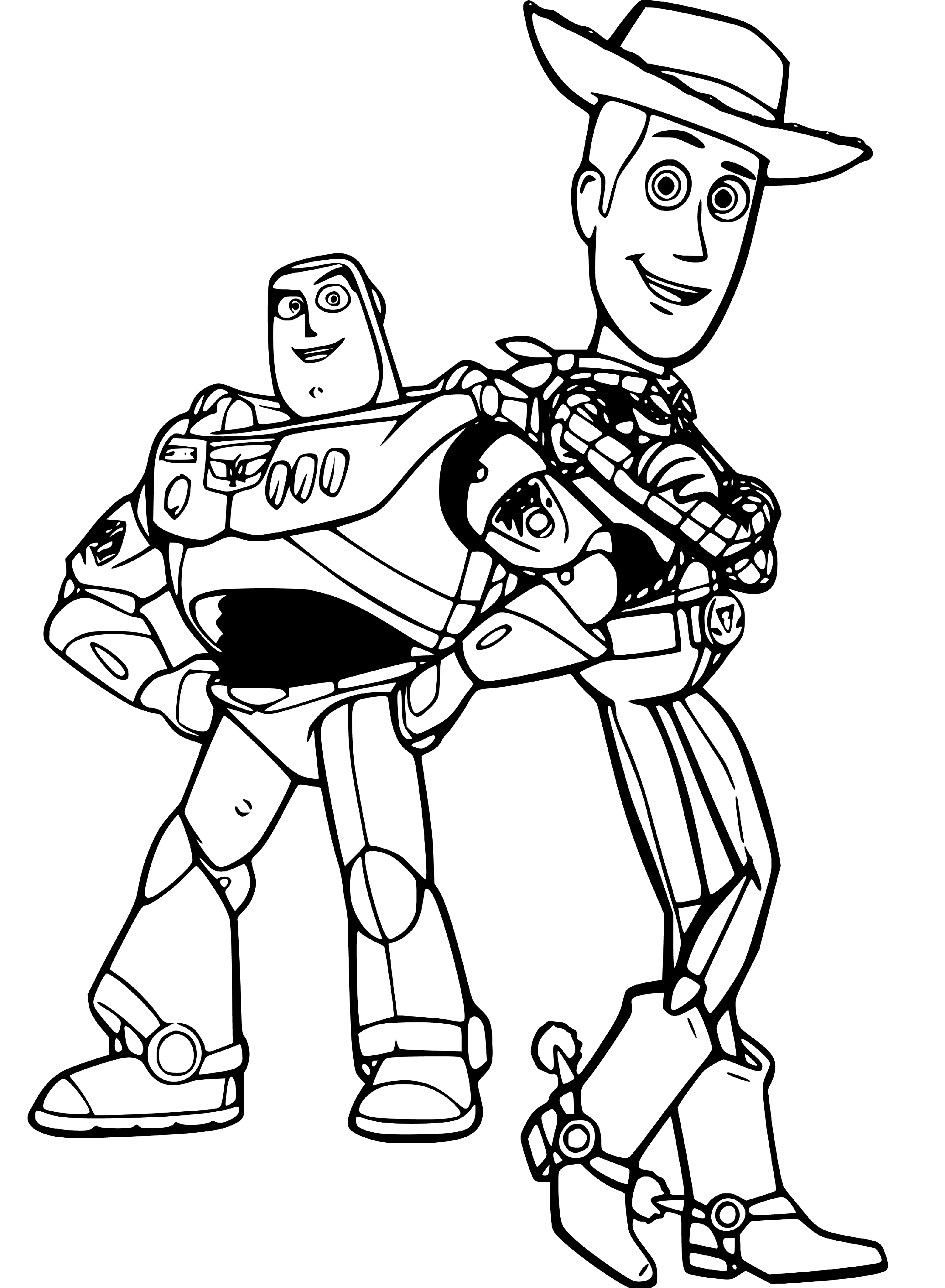 Toy Story: Buzz Lightyear and Woody Coloring sheets - SheetalColor.com
