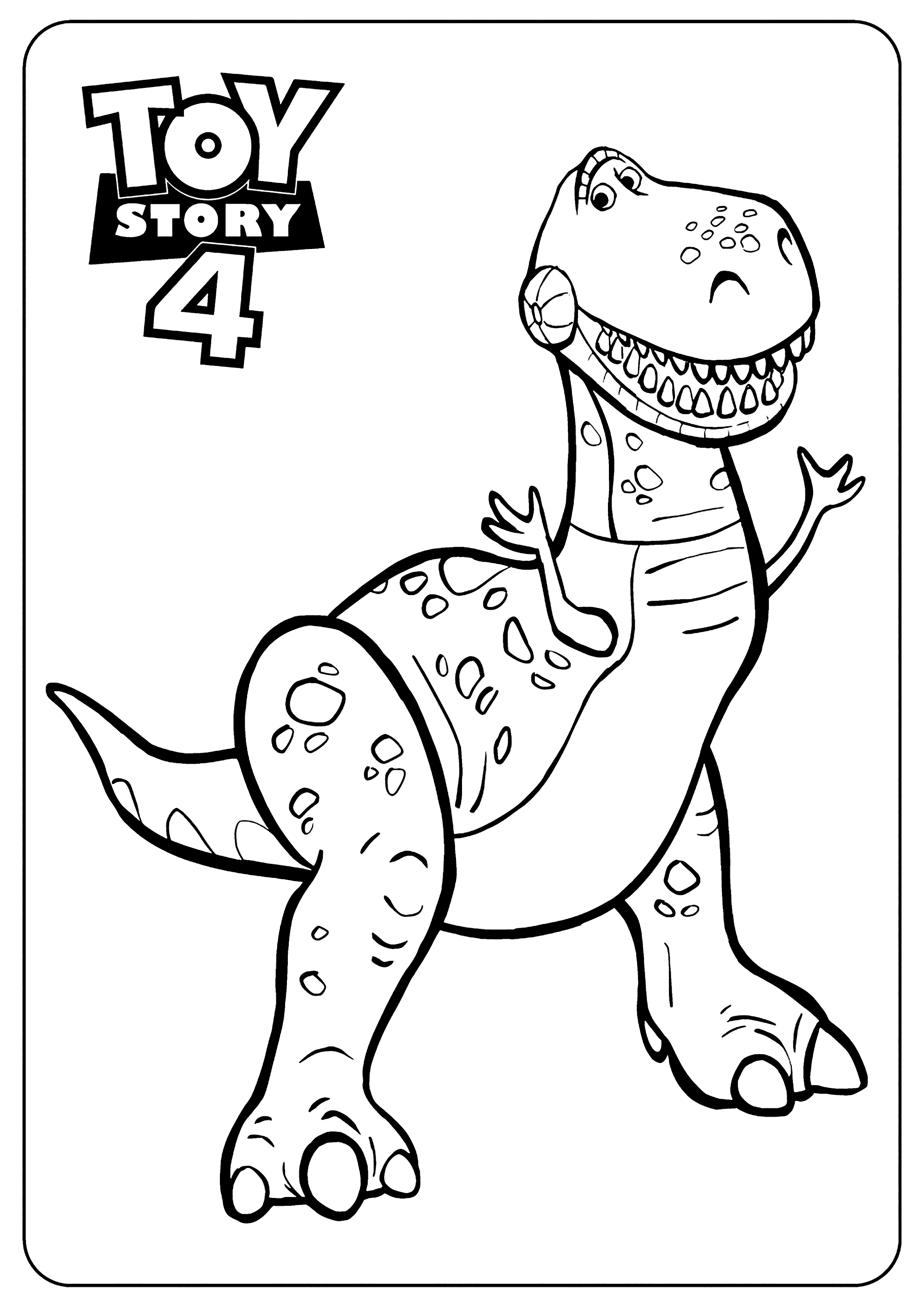 Rex : Cool Toy Story 4 coloring pages - Toy Story 4 Kids Coloring ... - SheetalColor.com