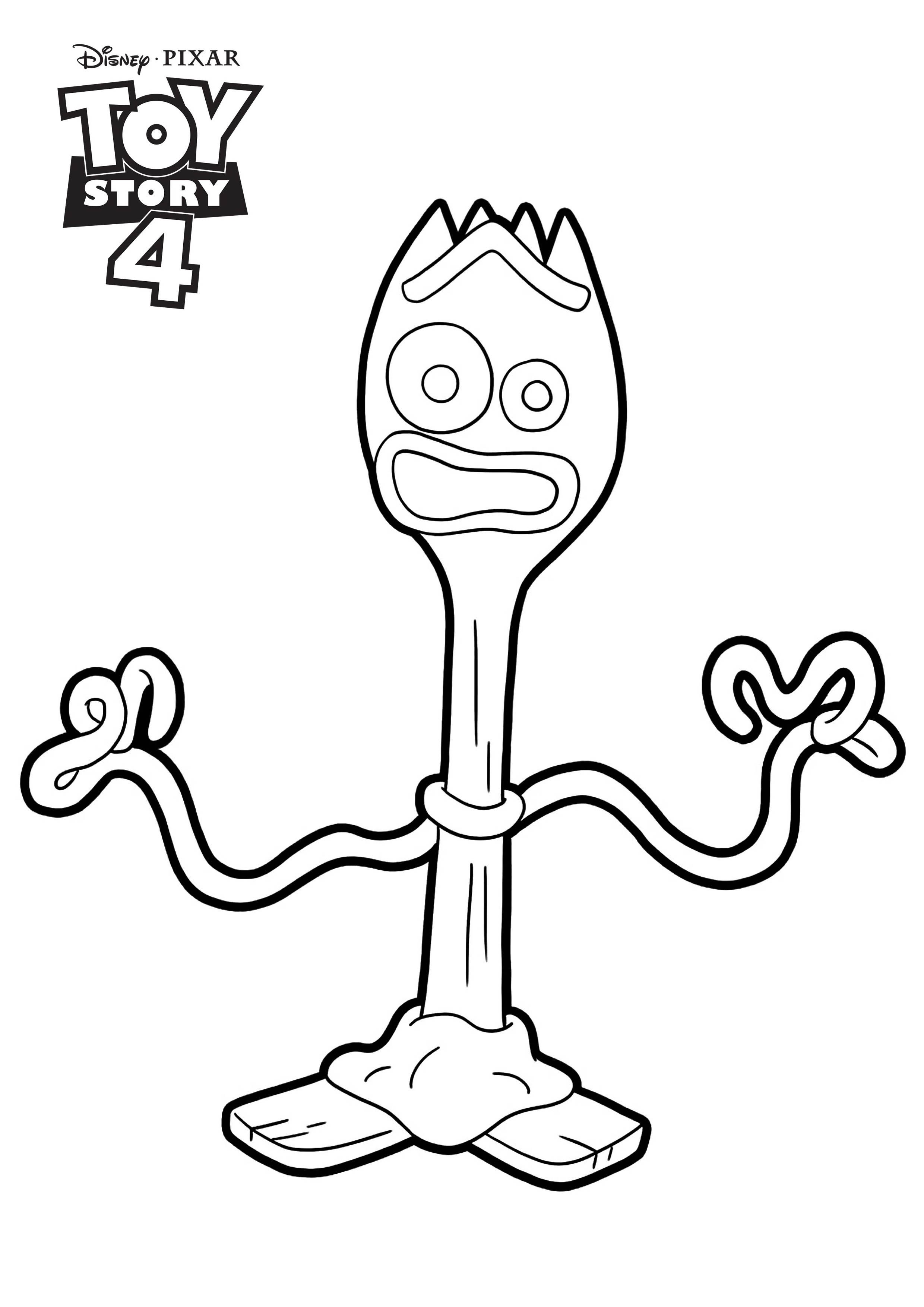 Forky : Toy Story 4 coloring page Disney / Pixar - Toy Story 4 ... - SheetalColor.com