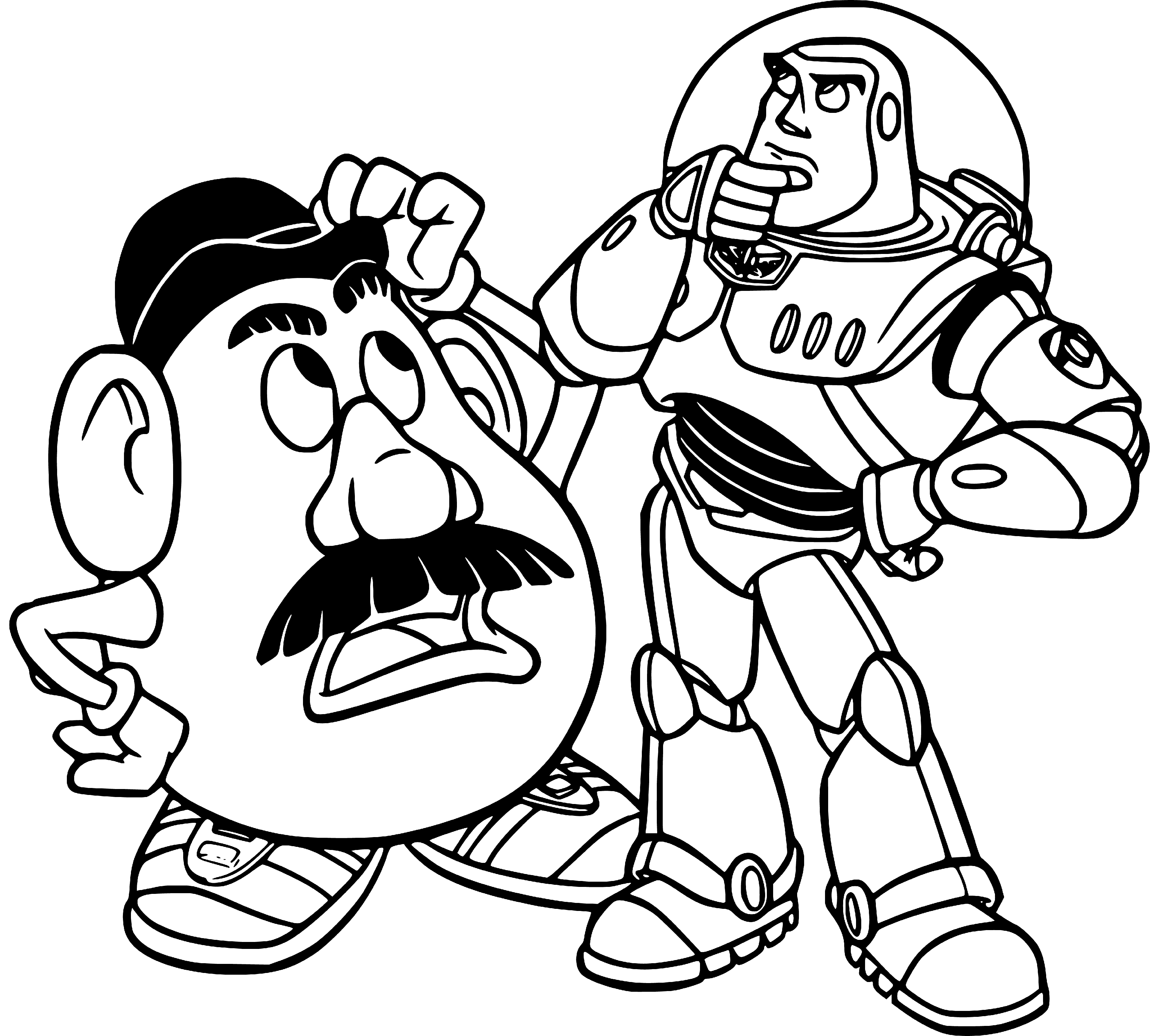 Printable Toy Story Coloring Sheets Easy for Kids - Blank Outline