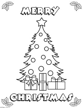 Christmas Tree Coloring Page - SheetalColor.com