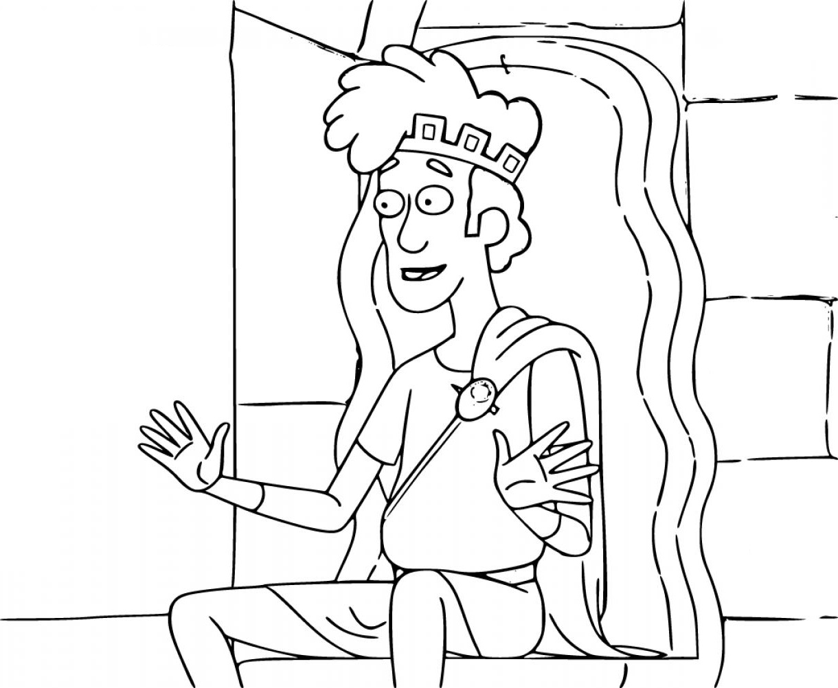 Tyrannis (Krapopolis) Coloring Page for Children Printable - SheetalColor.com