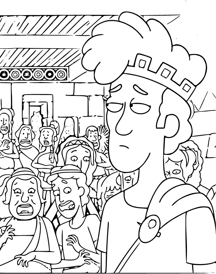 krapopolis coloring page in black and white