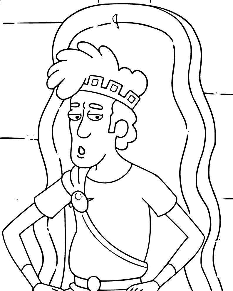 Krapopolis King Tyrannis Coloring Page Printable - SheetalColor.com