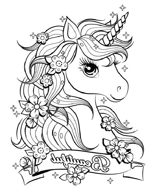 Magical Unicorn Coloring Page for Kids to Print - SheetalColor.com