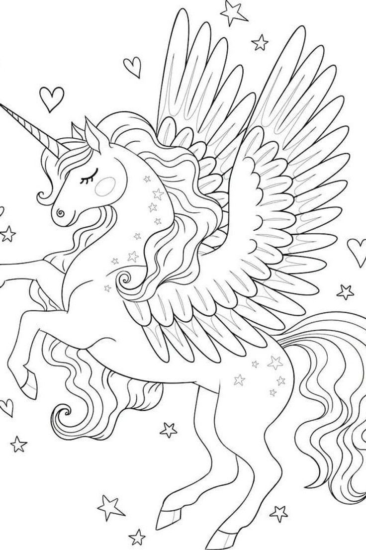 Magical Unicorn Coloring Page - SheetalColor.com