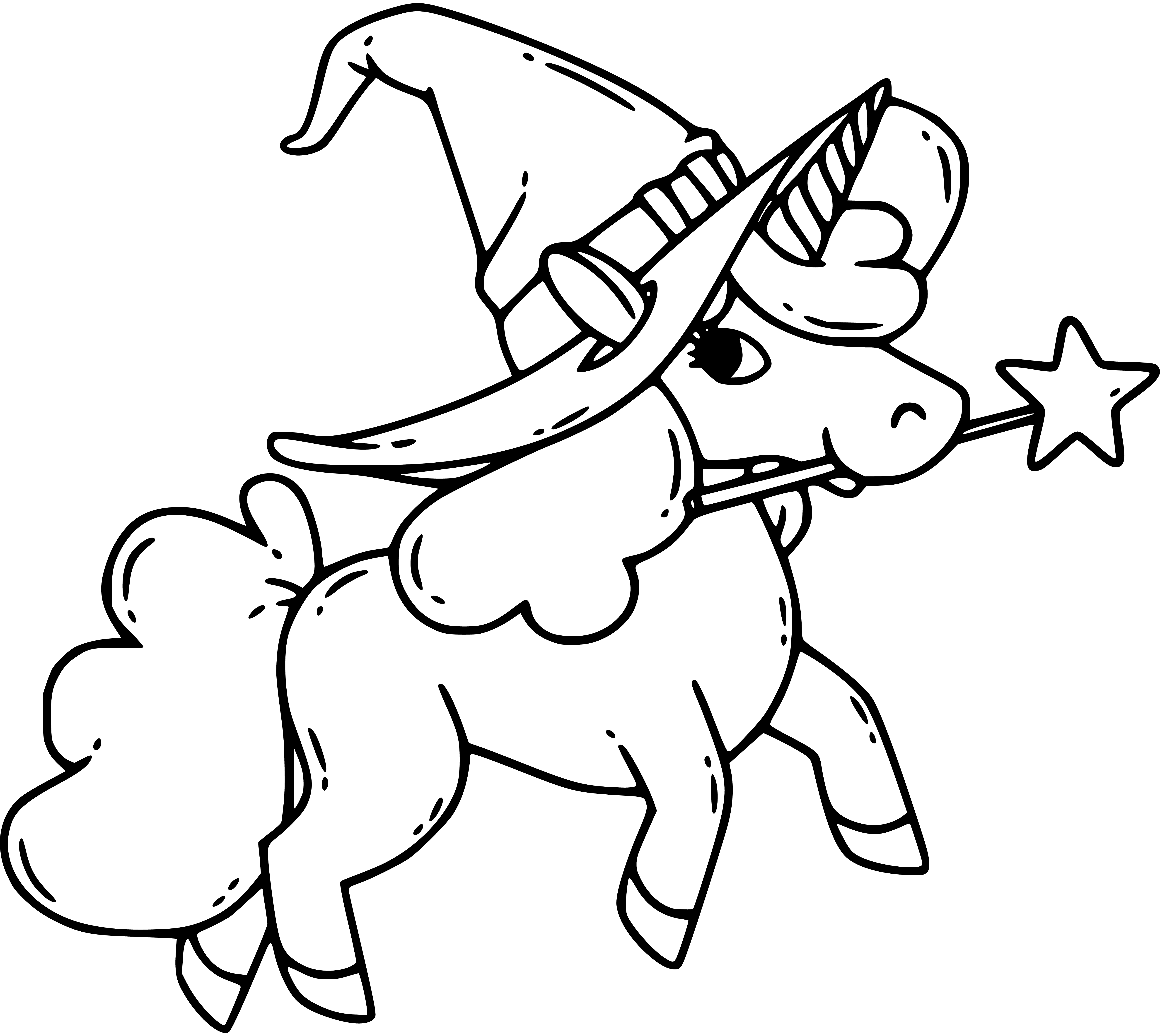 Magic Unicorn Coloring Pages for Kids - SheetalColor.com