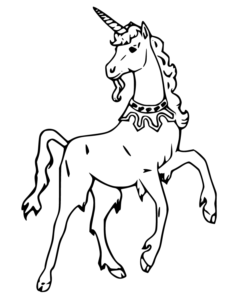 Unicorn Coloring Page for Kids - SheetalColor.com