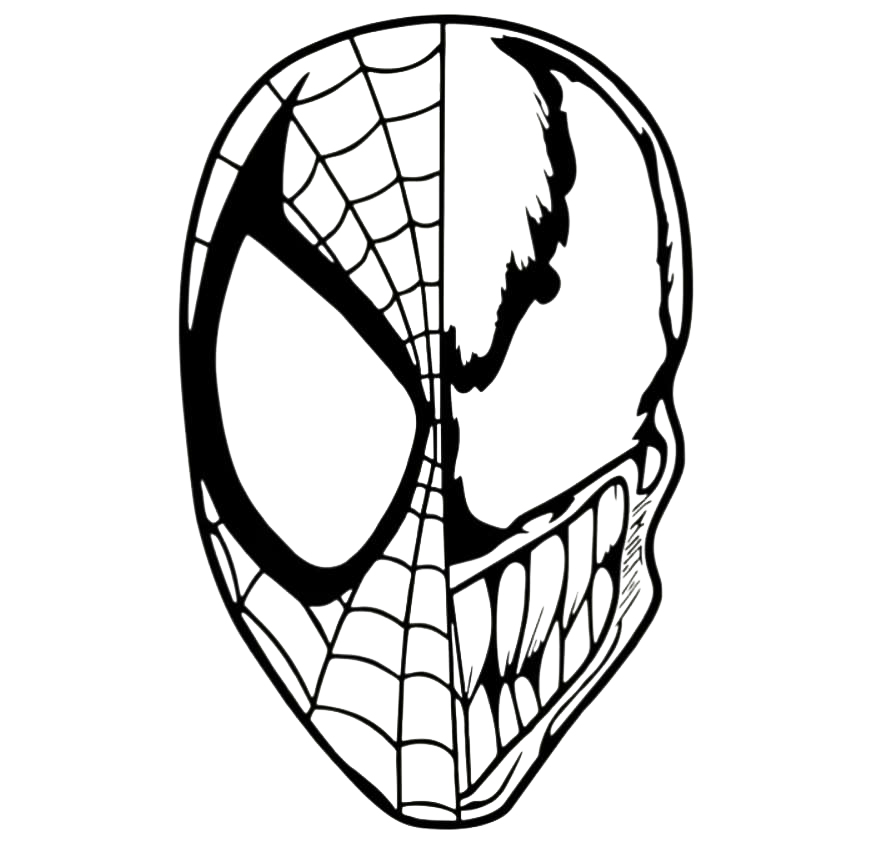 Coloring page The Face of Venom - SheetalColor.com