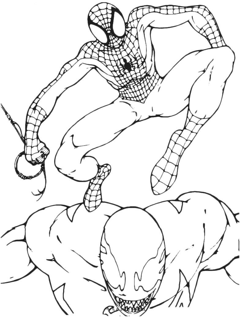 Spiderman Venom Coloring Pages - SheetalColor.com