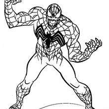 Venom ready to attack coloring page - SheetalColor.com