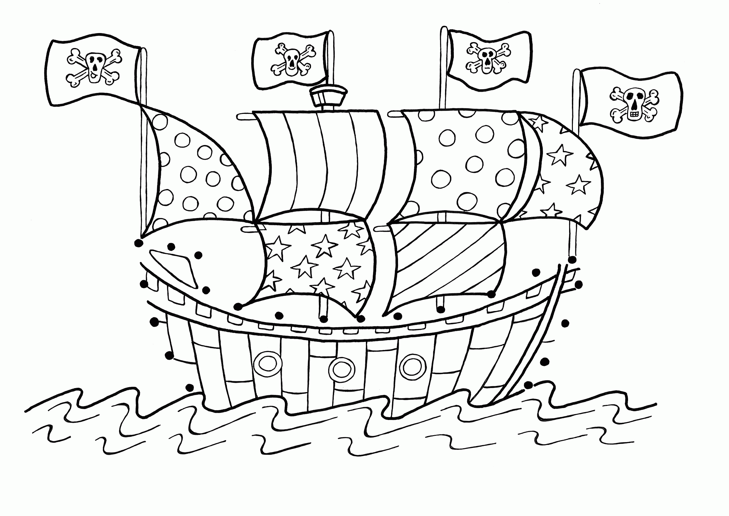 Vikings' Ship Coloring Pages - SheetalColor.com