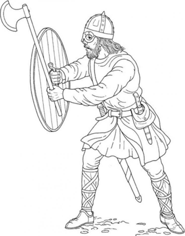 Printable Vikings Coloring Sheets Easy for Kids - Blank Outline ...