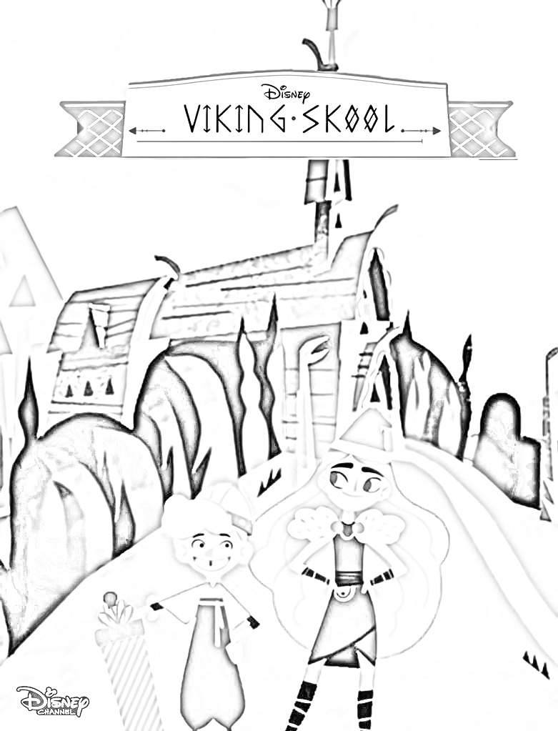 VikingSkool Ylva Coloring Pages for Kids - SheetalColor.com