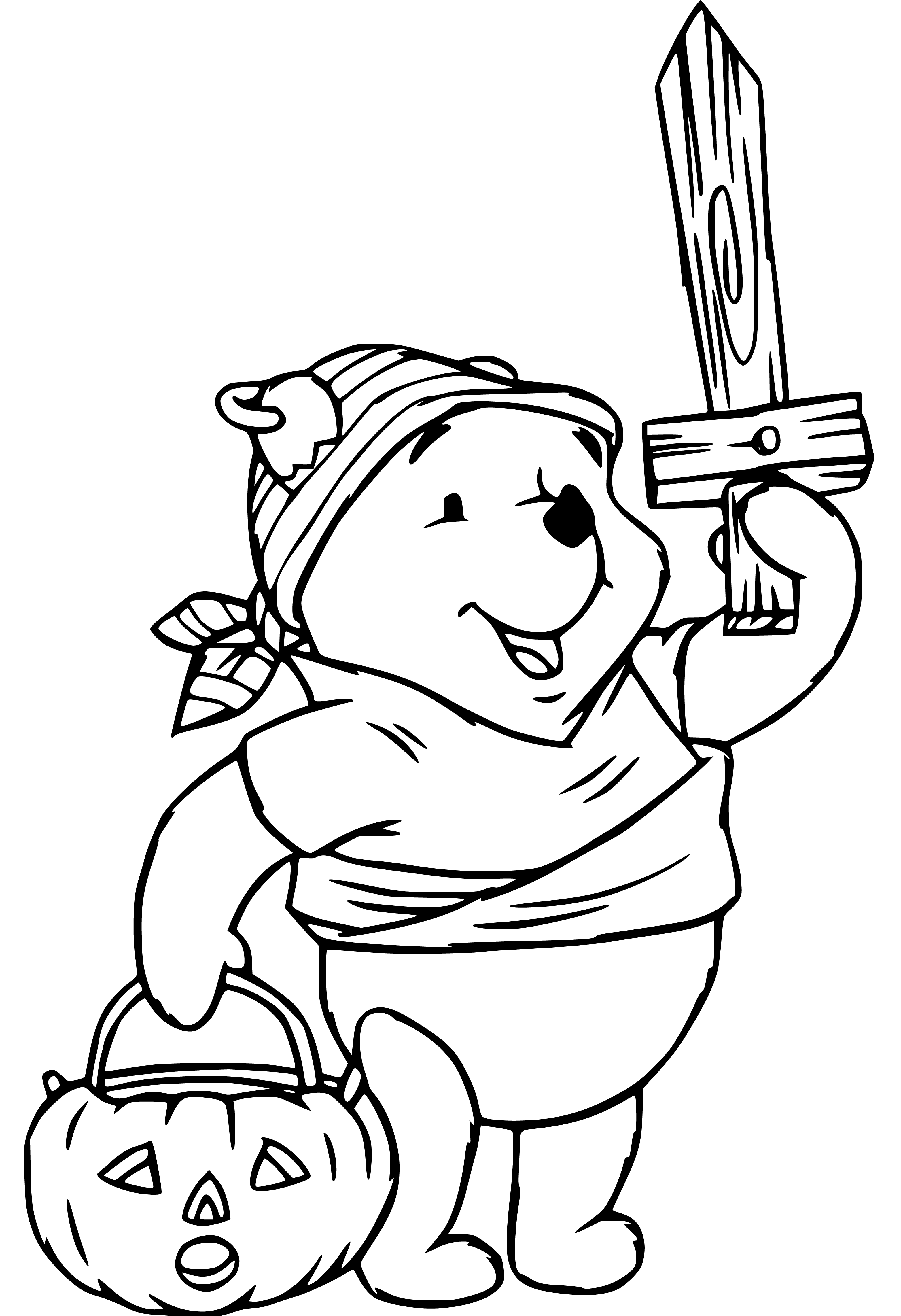 Winnie The Pooh Halloween Coloring Pages - SheetalColor.com