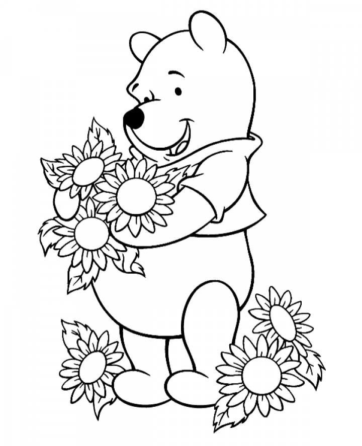 Big Winnie the Pooh coloring pages - SheetalColor.com