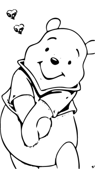 Winnie Cute The Pooh Coloring Pages - SheetalColor.com