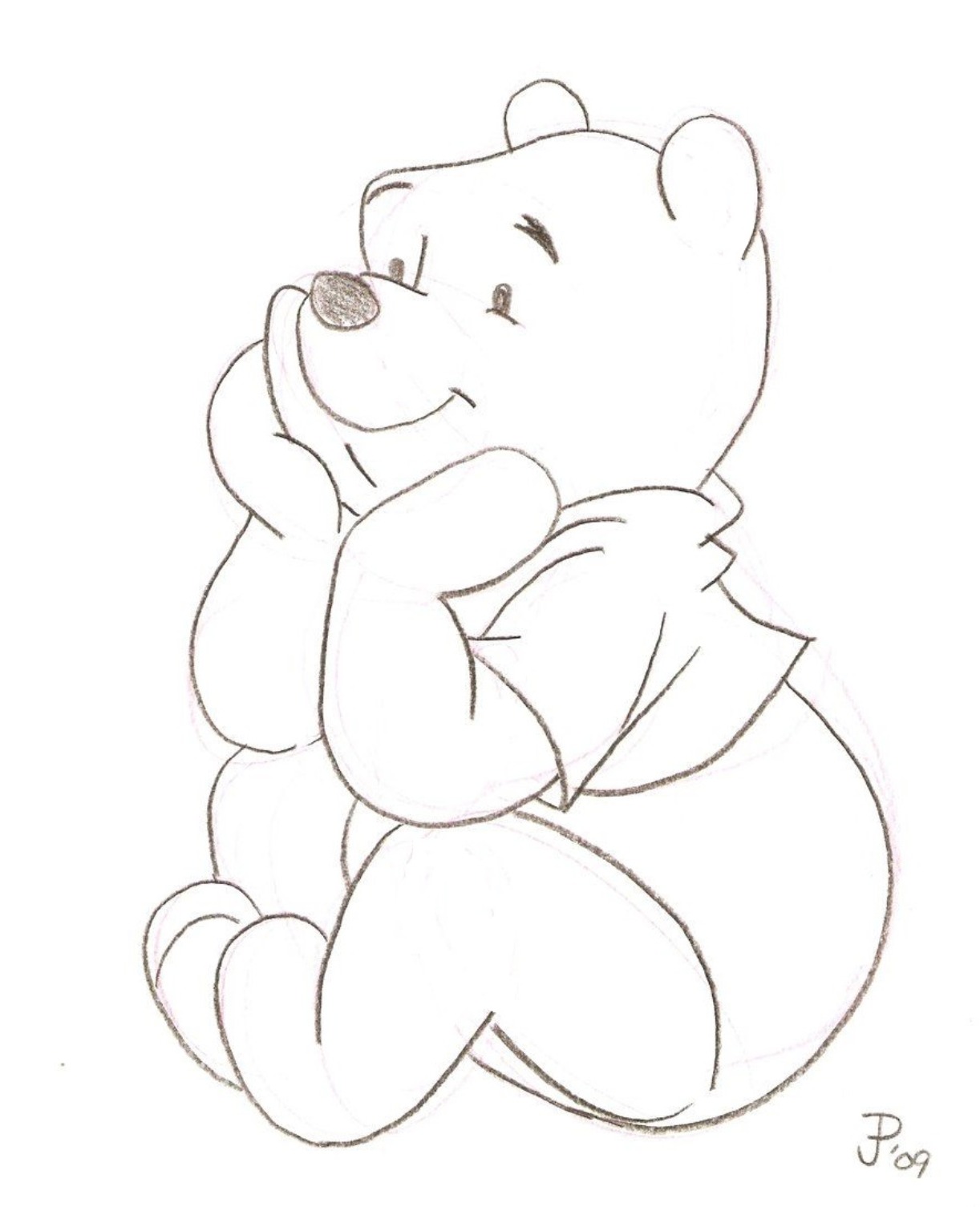 Winnie The Pooh Coloring Page for Kids - SheetalColor.com