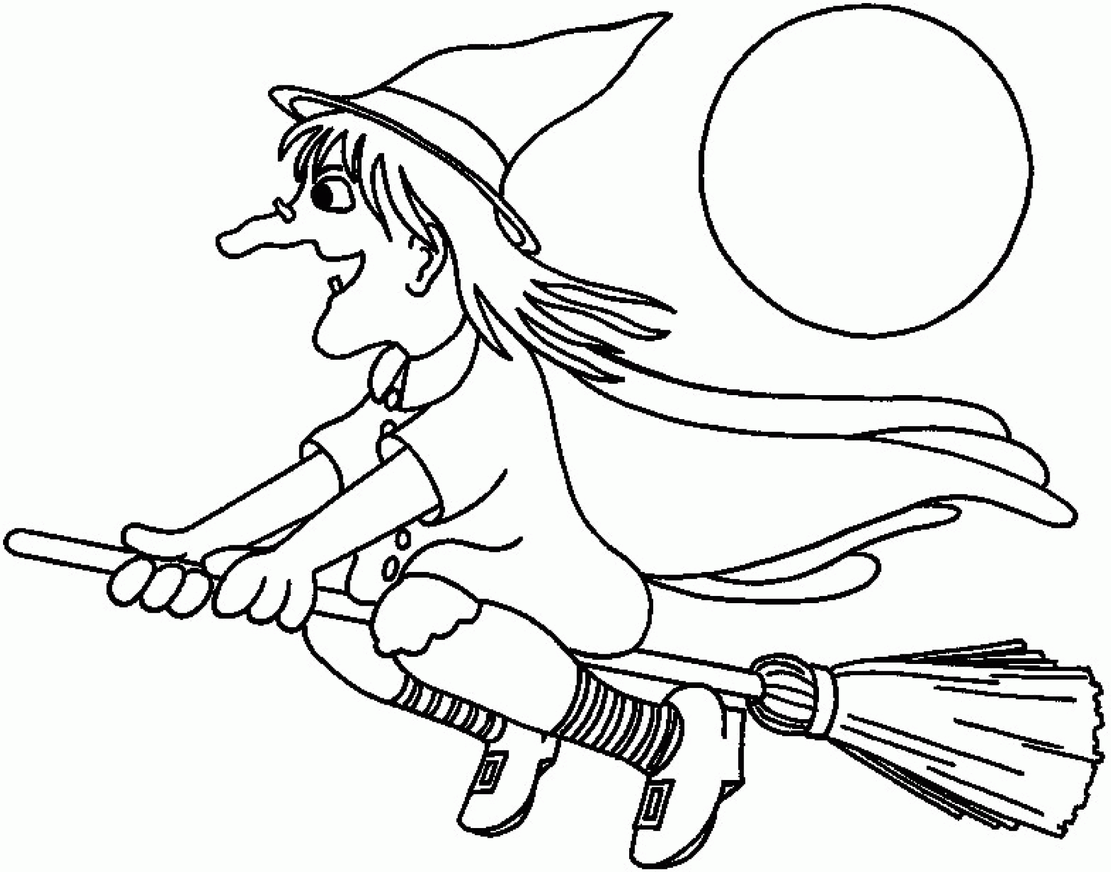 Free Coloring Page Of Witches - SheetalColor.com