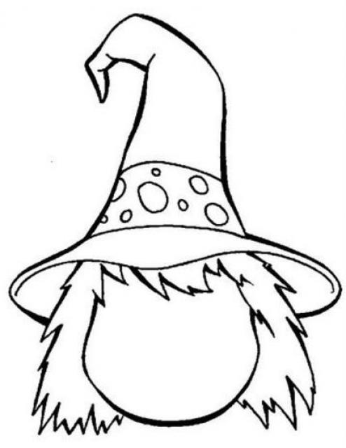 blank witches coloring page black white - SheetalColor.com