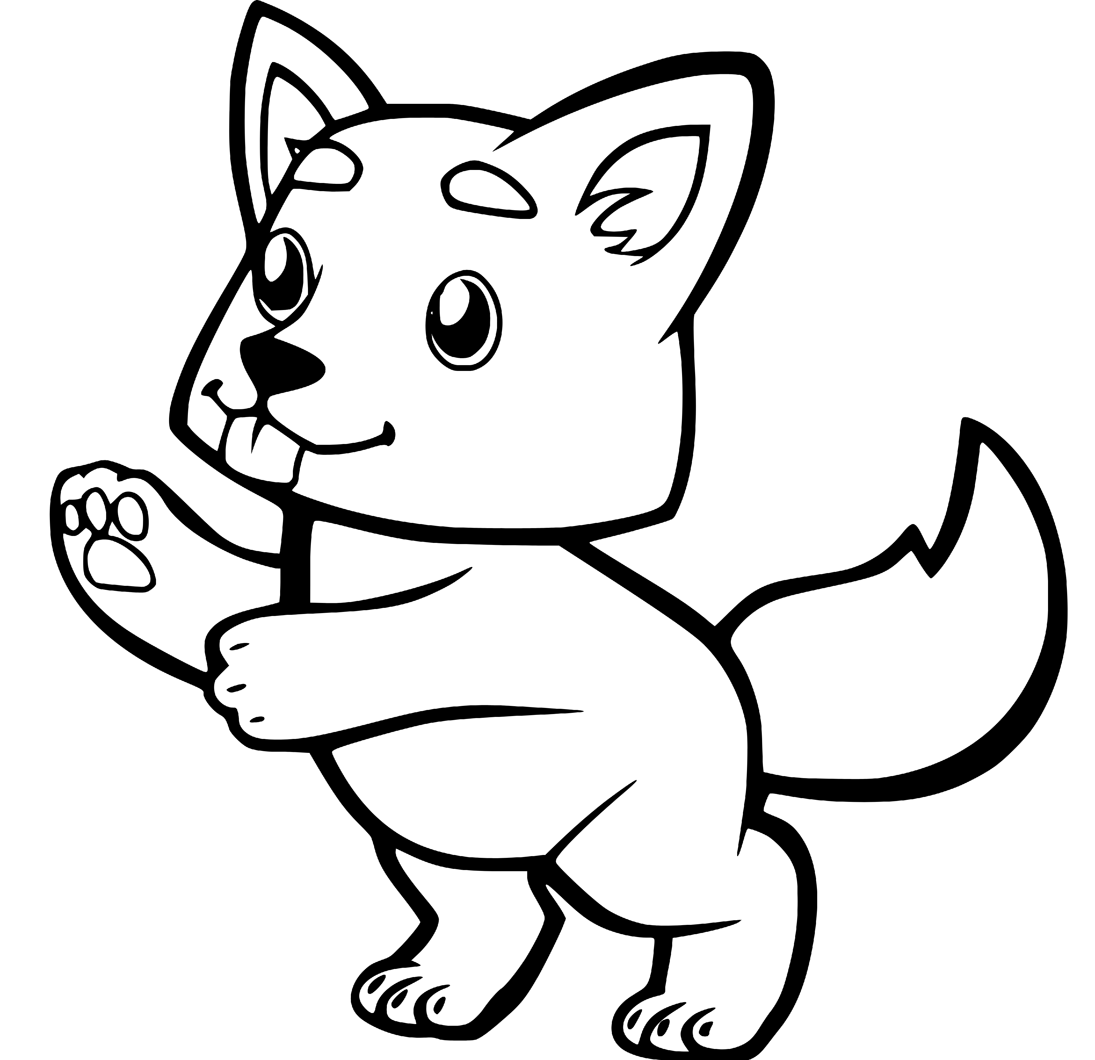 Baby Wolf Coloring Page for Children Printable - SheetalColor.com